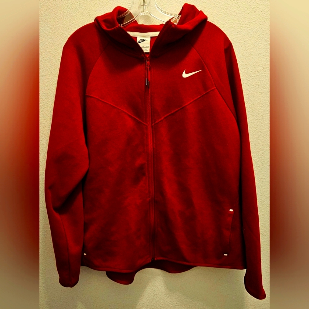 Nike Dark Red Hoodie with White Logo ~ Size XXL